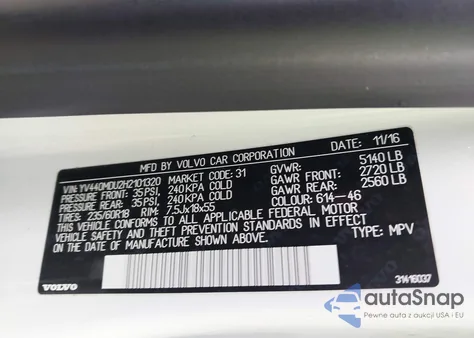 2017 Volvo Xc60 T5 Inscription из США, поврежденный, VIN YV440MDU2H2101320